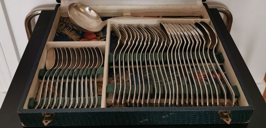 ancienne service à cuillères
