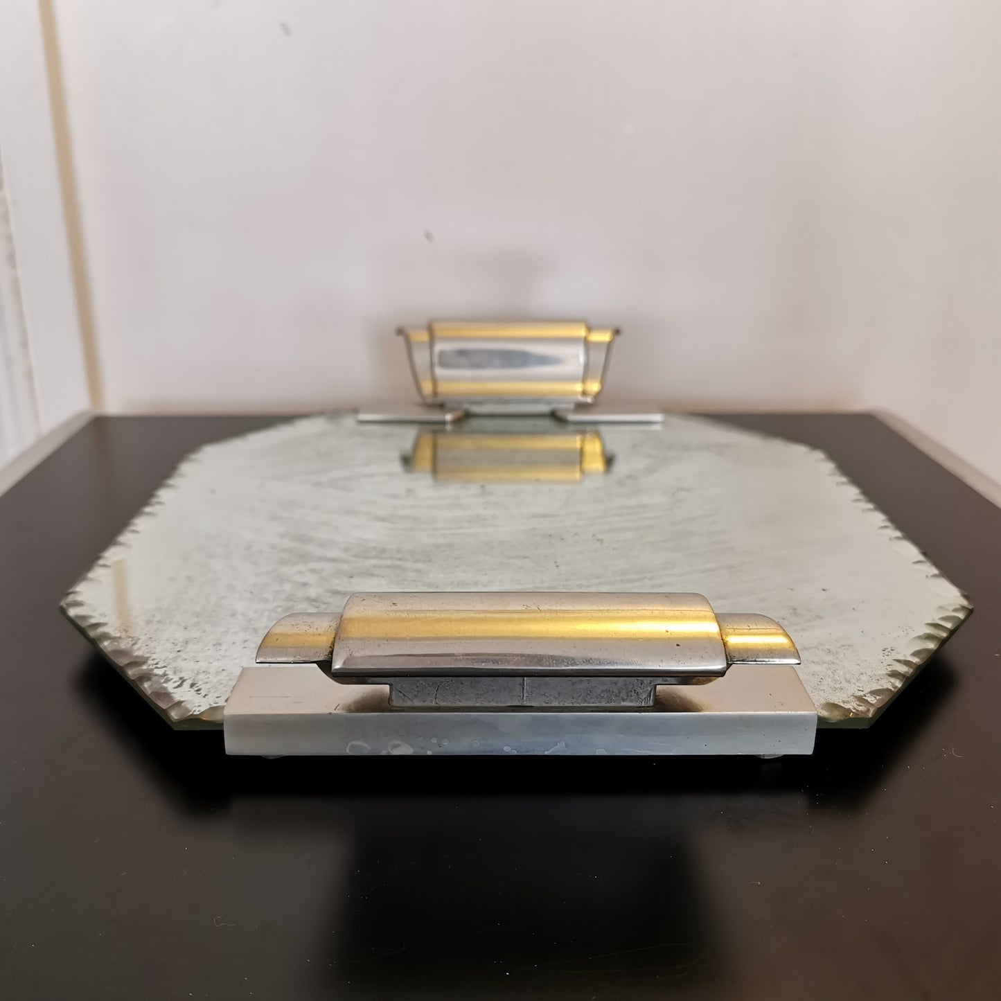 Plateau miroir art déco