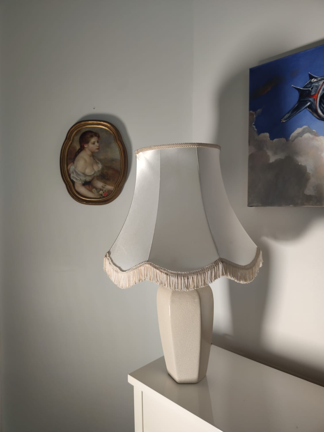 Lampe en céramique ancienne