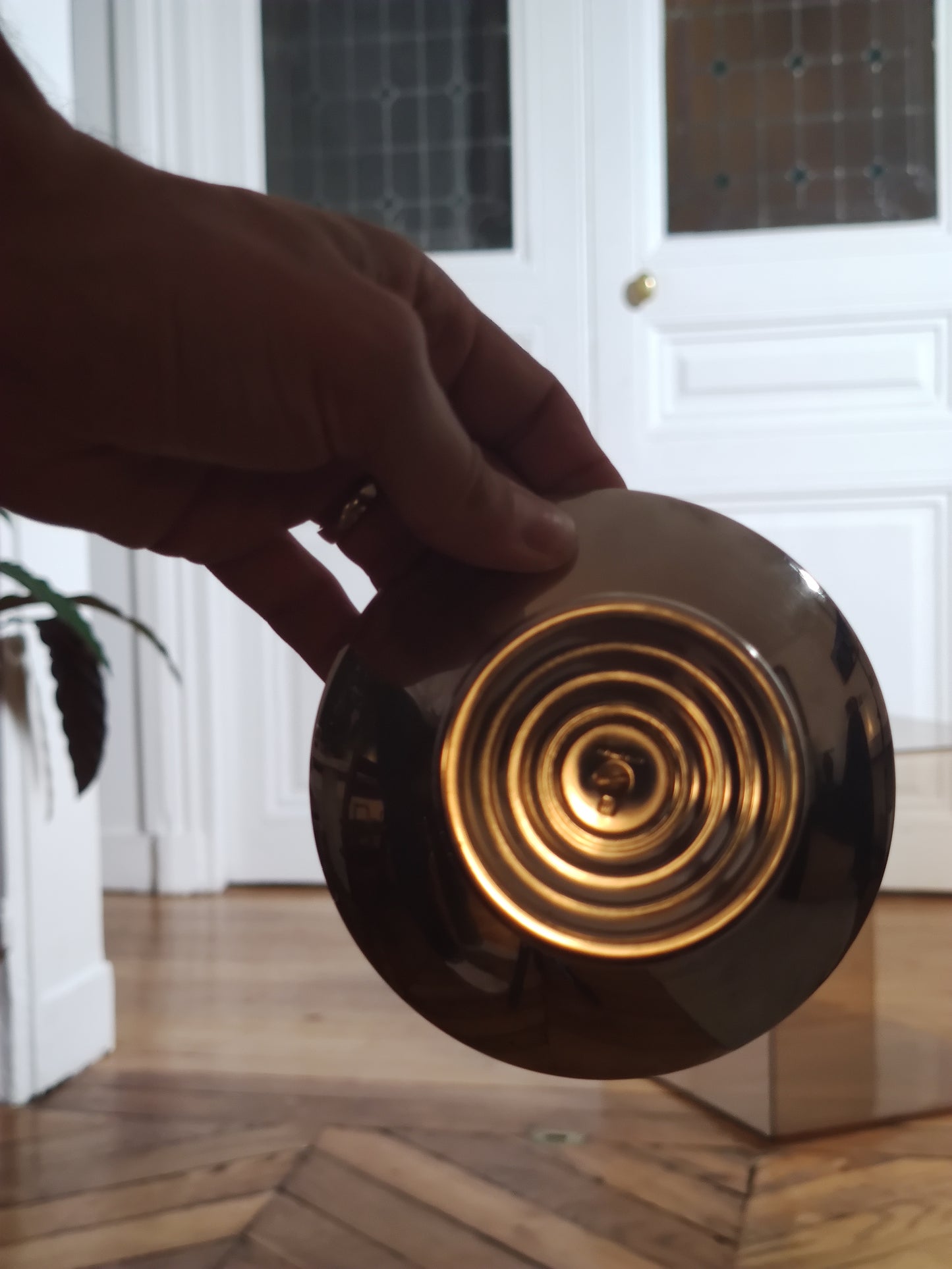 Coupelle vide poche en metal argenté