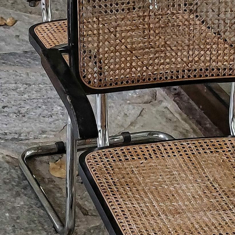 4 Fauteuils cannage dans le goût Marcel Breuer Cesca B32