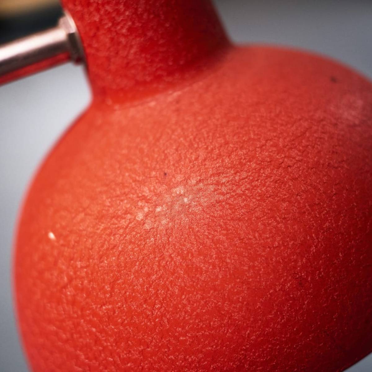 Lampe années 50 métal granité orange chromé vintage