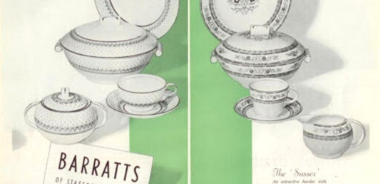 Souvenir des vaisselles anglaises de la marque Barratts