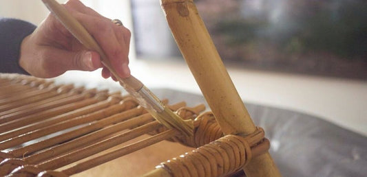 teinte de chaise en rotin