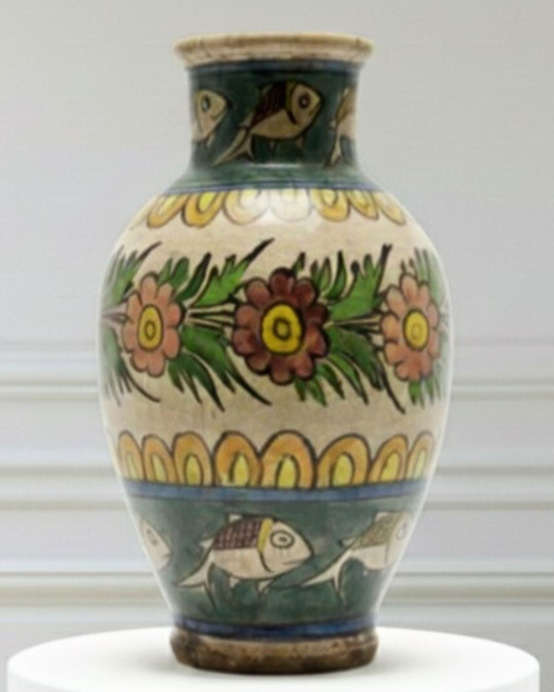 Vase en céramique émaillée, origine perse, années 60