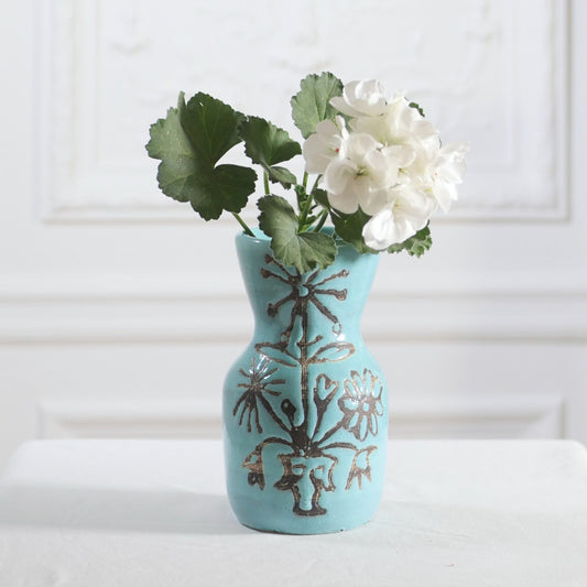 Rare vase de Roger Capron (1922-2006) à épaulement en faïence.