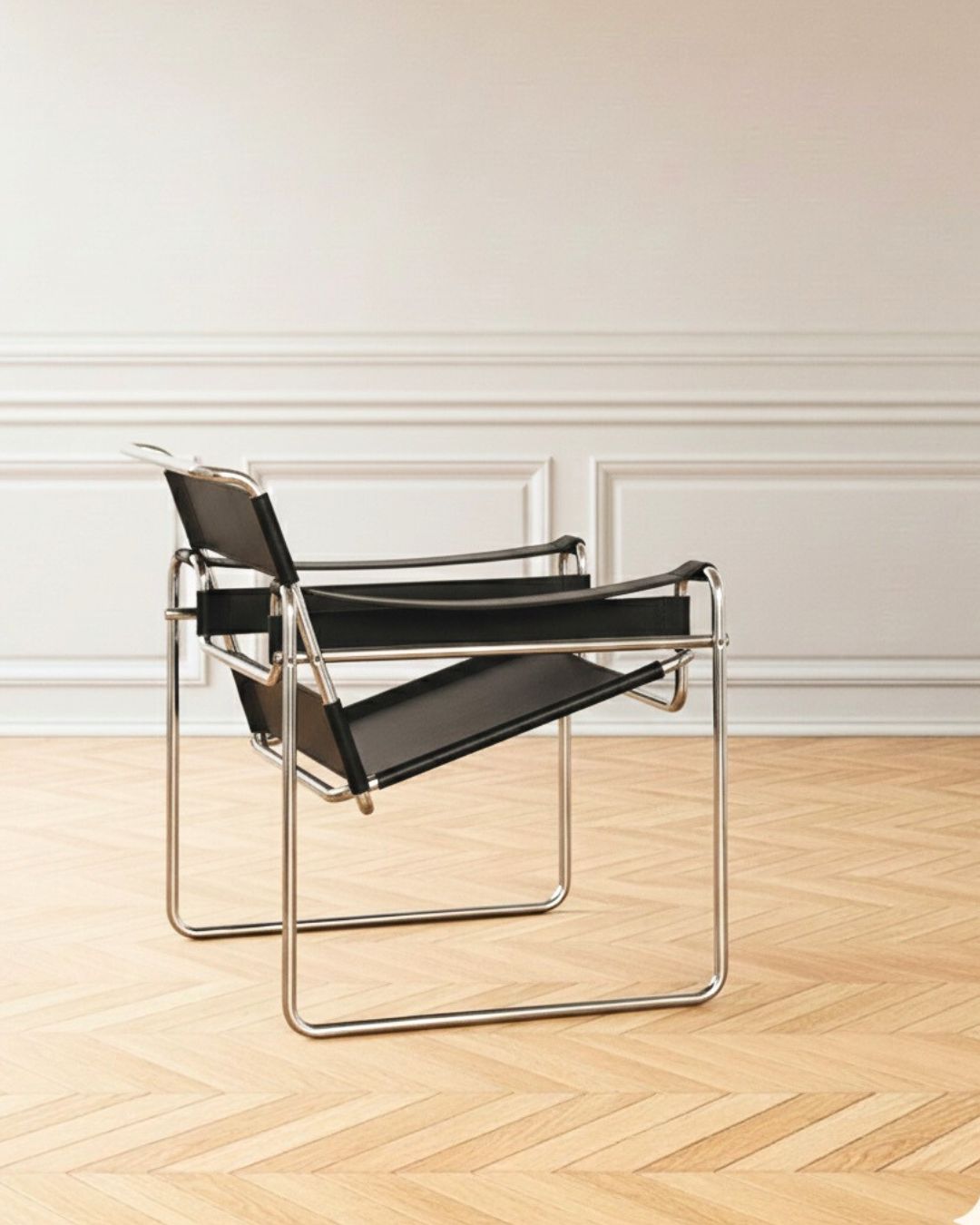 Fauteuil B3 Wassily design par Marcel Breuer.