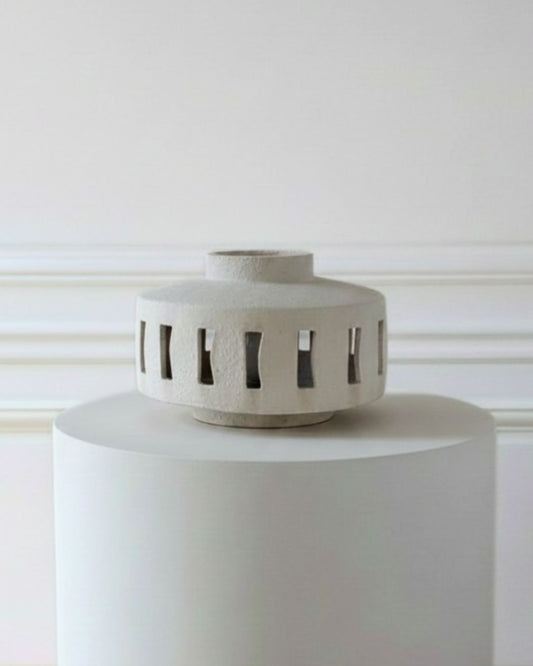 Lampe brutaliste en Terre Cuite Émaillée – Albert Spinelli (XXe siècle)