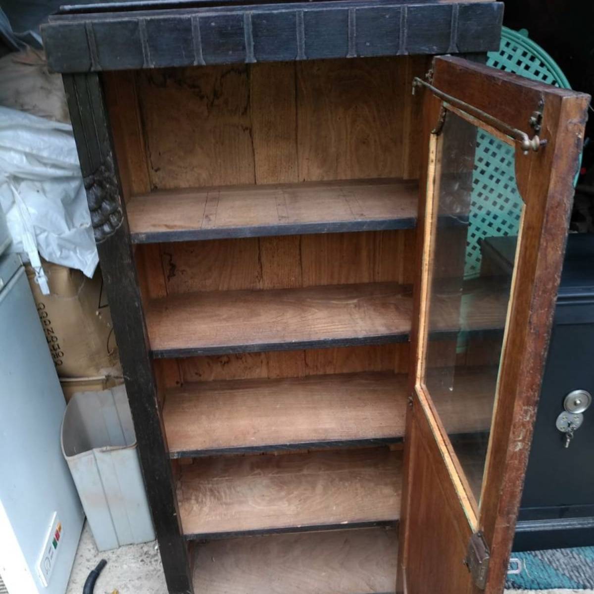 Armoire bonnetière vitrée 140 x 65