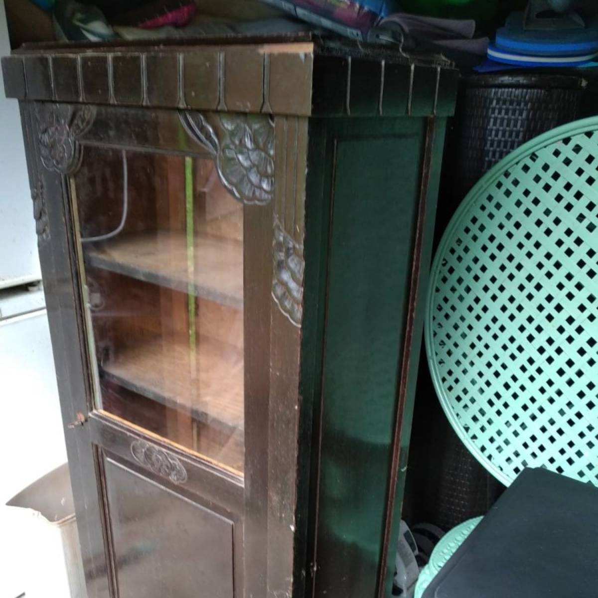 Armoire bonnetière vitrée 140 x 65