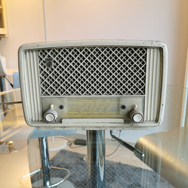 Vieille radio vintage Bluetooth Philips Blanche