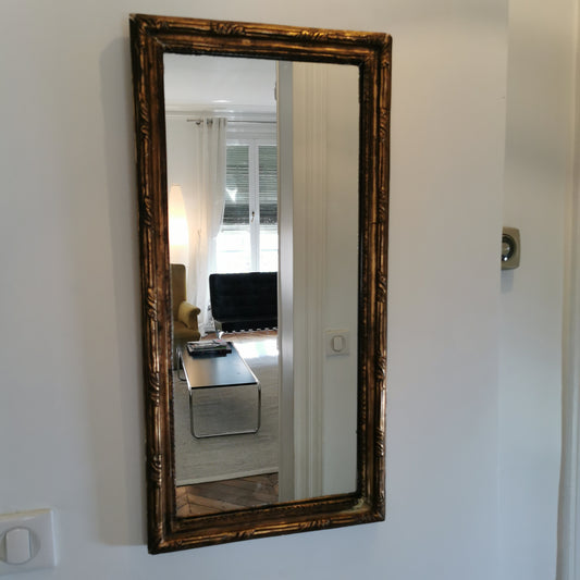 Miroir doré à la feuille d'or