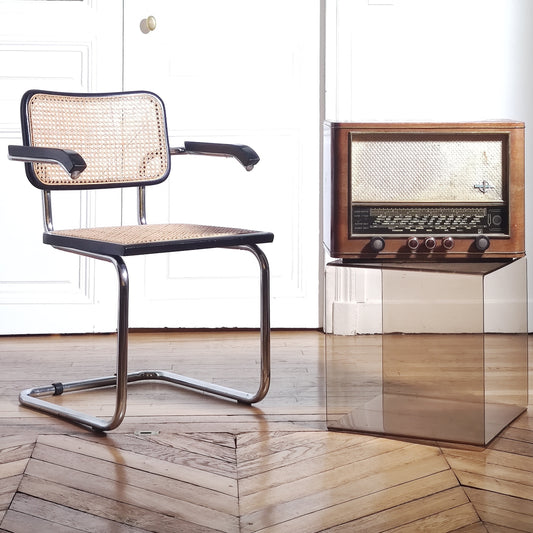 4 Fauteuils cannage dans le goût Marcel Breuer Cesca B32