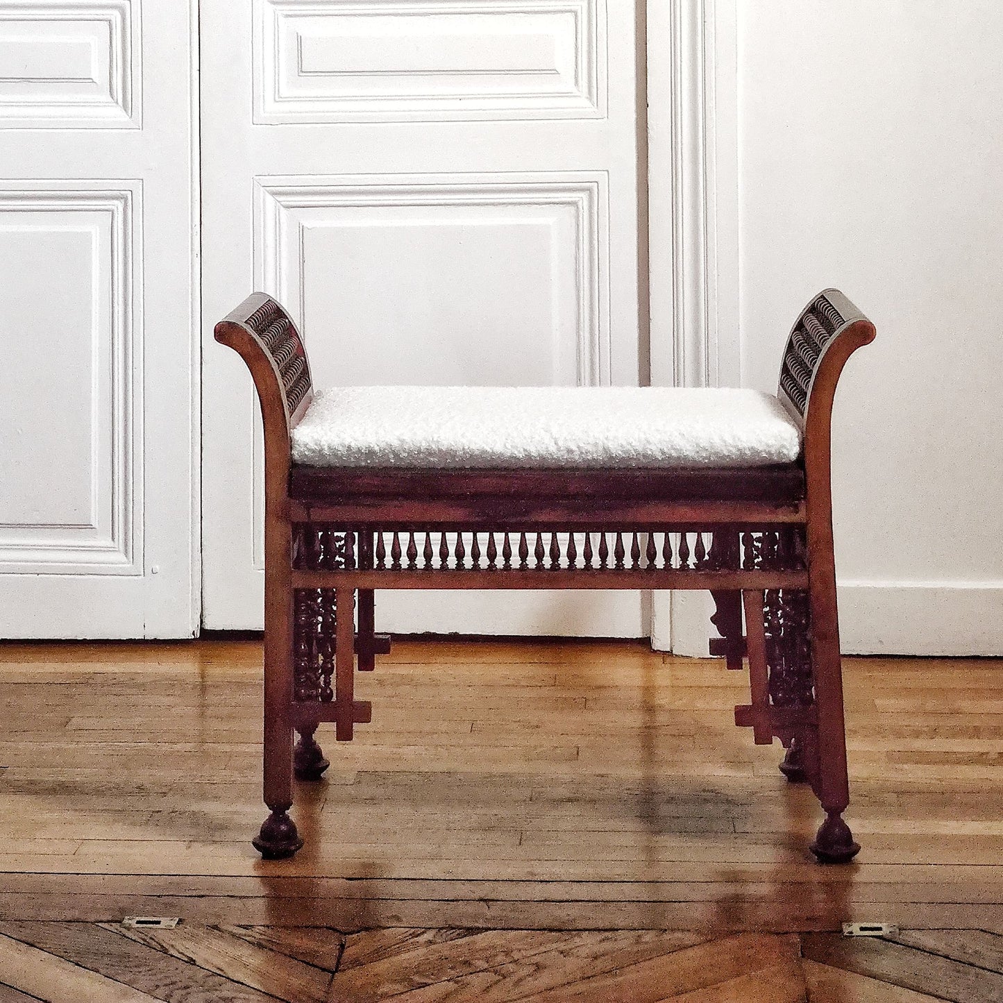 Banquette syrienne bois sculpté