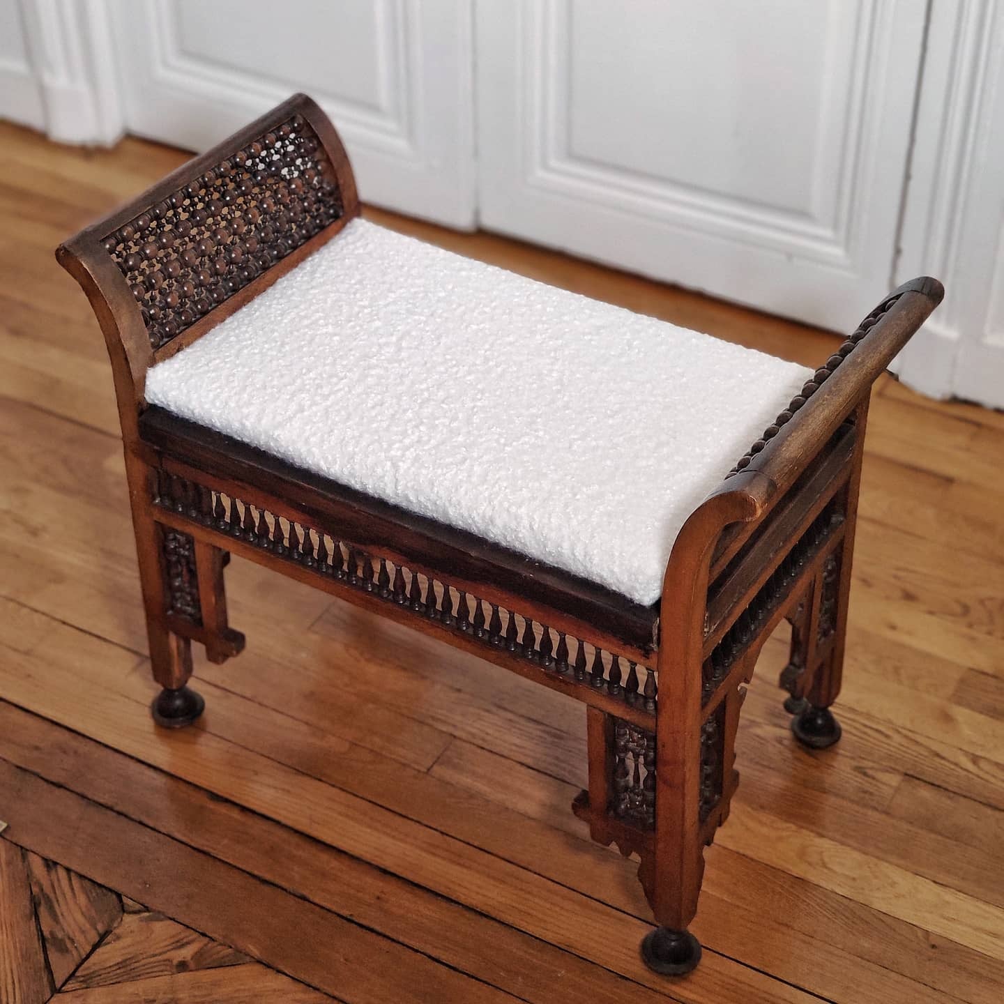 Banquette syrienne bois sculpté