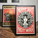Lithographie Shepard Fairey Make art not war