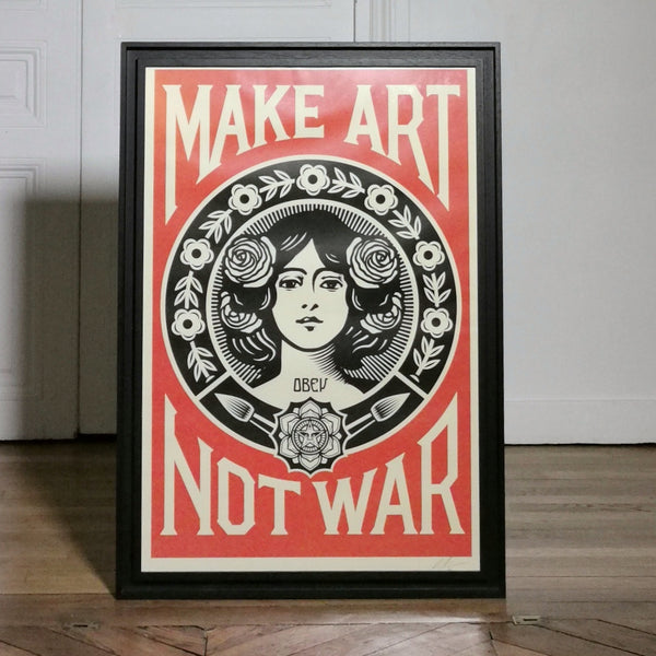 Lithographie Shepard Fairey Make art not war