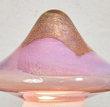 Lampe champignon en verre de murano violette