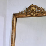 Grand Miroir bois doré decor de coquille
