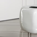 Vase cubique blanc Virebent modele Lebe