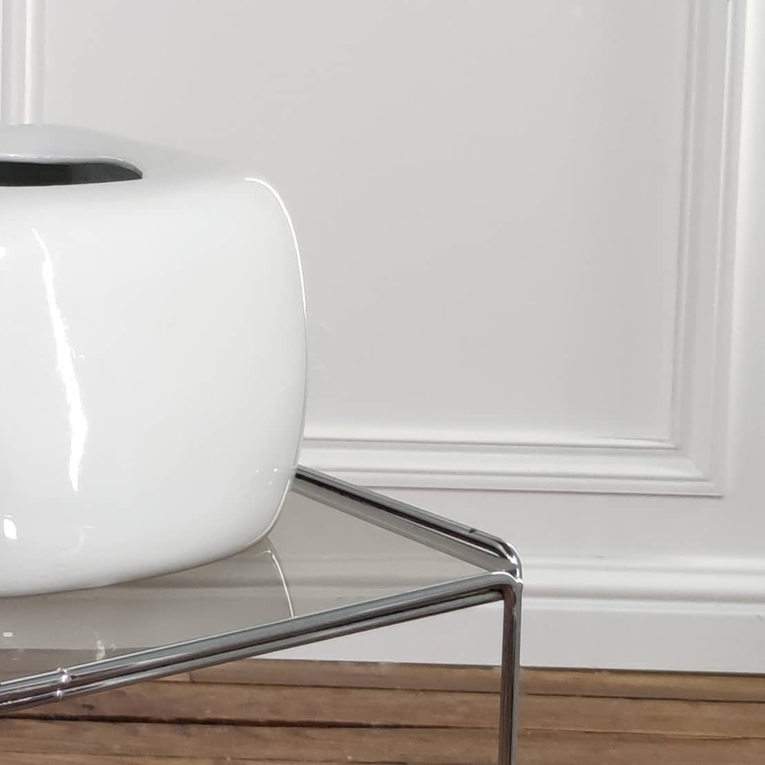 Vase cubique blanc Virebent modele Lebe