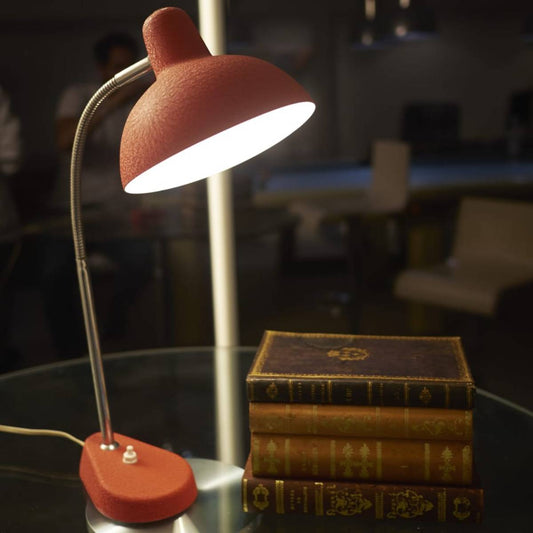 Lampe années 50 métal granité orange chromé vintage